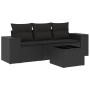 4-piece garden sofa set with black synthetic rattan cushions by , Garden sets - Ref: Foro24-3254602, Price: 324,76 €, Discoun...