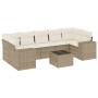 Gartensofa-Set mit beigen Kissen 8 Stück PE-Rattan von , Gartensets - Ref: Foro24-3254675, Preis: 622,27 €, Rabatt: %