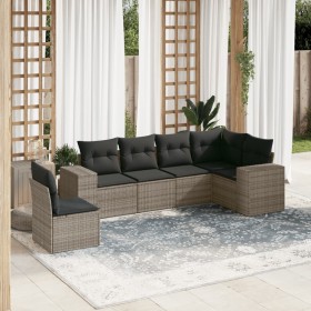 6-piece garden furniture set and gray synthetic rattan cushions by , Garden sets - Ref: Foro24-3254967, Price: 433,23 €, Disc...