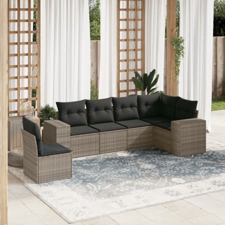 6-teiliges Gartenmöbel-Set und graue synthetische Rattankissen von , Gartensets - Ref: Foro24-3254967, Preis: 438,47 €, Rabat...