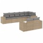 Gartensofa-Set mit beigen Kissen 8 Stück PE-Rattan von , Gartensets - Ref: Foro24-3255156, Preis: 730,38 €, Rabatt: %