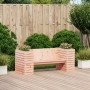 Douglas solid wood bench with planters 167.5x60x65 cm by , Outdoor sofas - Ref: Foro24-832546, Price: 187,60 €, Discount: %