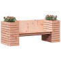 Douglas solid wood bench with planters 167.5x60x65 cm by , Outdoor sofas - Ref: Foro24-832546, Price: 187,60 €, Discount: %