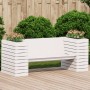 Banco con jardineras madera maciza pino blanco 167,5x60x65 cm de , Sofás de exterior - Ref: Foro24-832544, Precio: 197,99 €, ...