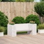 Banco con jardineras madera maciza pino blanco 167,5x60x65 cm de , Sofás de exterior - Ref: Foro24-832544, Precio: 197,99 €, ...