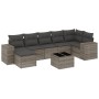 8-piece garden sofa set and gray synthetic rattan cushions by , Garden sets - Ref: Foro24-3255227, Price: 546,07 €, Discount: %