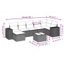 8-piece garden sofa set and gray synthetic rattan cushions by , Garden sets - Ref: Foro24-3255227, Price: 546,07 €, Discount: %