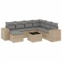 Gartensofa-Set mit beigen Kissen 8 Stück PE-Rattan von , Gartensets - Ref: Foro24-3255246, Preis: 601,68 €, Rabatt: %