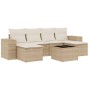 7-teiliges Gartensofa-Set und beige synthetische Rattankissen von , Gartensets - Ref: Foro24-3255265, Preis: 527,67 €, Rabatt: %