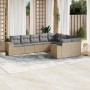 9-piece garden sofa set with beige synthetic rattan cushions by , Garden sets - Ref: Foro24-3255376, Price: 706,17 €, Discoun...