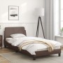 Estructura de cama con cabecero cuero sintético marrón 80x200cm de , Camas y somieres - Ref: Foro24-373080, Precio: 112,99 €,...