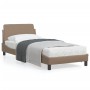 Cappuccino synthetic leather headboard bed frame 80x200cm by , Beds and slatted bases - Ref: Foro24-373082, Price: 113,27 €, ...