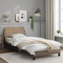 Cappuccino synthetic leather headboard bed frame 80x200cm by , Beds and slatted bases - Ref: Foro24-373082, Price: 113,27 €, ...