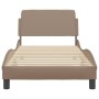 Estructura de cama cabecero cuero sintético capuchino 80x200cm de , Camas y somieres - Ref: Foro24-373082, Precio: 113,27 €, ...