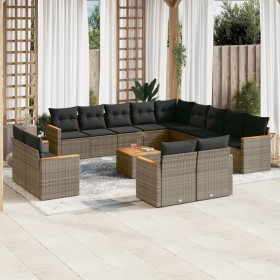 14-piece garden sofa set with gray synthetic rattan cushions by , Garden sets - Ref: Foro24-3226536, Price: 966,99 €, Discoun...