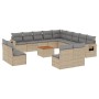 Gartensofa-Set 14-teilig und beige synthetische Rattankissen-Mischung von , Gartensets - Ref: Foro24-3257151, Preis: 934,11 €...