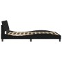 Estructura de cama con cabecero de tela negro 140x200 cm de , Camas y somieres - Ref: Foro24-373187, Precio: 140,03 €, Descue...