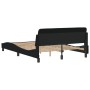 Estructura de cama con cabecero de tela negro 140x200 cm de , Camas y somieres - Ref: Foro24-373187, Precio: 140,03 €, Descue...