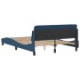 Estructura de cama con cabecero de tela azul 120x200 cm de , Camas y somieres - Ref: Foro24-373151, Precio: 156,32 €, Descuen...