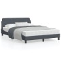 Dark gray velvet bed frame with headboard 120x200 cm by , Beds and slatted bases - Ref: Foro24-373153, Price: 134,01 €, Disco...