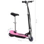 Patinete eléctrico con asiento rosa 120 W de vidaXL, Patinetes - Ref: Foro24-91958, Precio: 169,45 €, Descuento: %