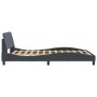 Estructura cama con cabecero terciopelo gris oscuro 140x200 cm de , Camas y somieres - Ref: Foro24-373193, Precio: 139,44 €, ...