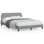 Light gray fabric bed frame with headboard 140x200 cm by , Beds and slatted bases - Ref: Foro24-373185, Price: 140,29 €, Disc...