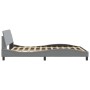 Estructura de cama con cabecero de tela gris claro 140x200 cm de , Camas y somieres - Ref: Foro24-373185, Precio: 138,99 €, D...