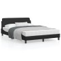 Bed frame with headboard black synthetic leather 120x200cm by , Beds and slatted bases - Ref: Foro24-373158, Price: 132,81 €,...