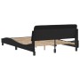 Bed frame with headboard black synthetic leather 120x200cm by , Beds and slatted bases - Ref: Foro24-373158, Price: 132,81 €,...