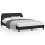 Bed frame with headboard black synthetic leather 140x200cm by , Beds and slatted bases - Ref: Foro24-373198, Price: 138,59 €,...