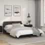 Bed frame with headboard black synthetic leather 140x200cm by , Beds and slatted bases - Ref: Foro24-373198, Price: 138,59 €,...