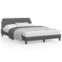 Estructura de cama con cabecero cuero sintético gris 140x200cm de , Camas y somieres - Ref: Foro24-373201, Precio: 150,29 €, ...