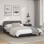 Bed frame with headboard gray synthetic leather 140x200cm by , Beds and slatted bases - Ref: Foro24-373201, Price: 148,76 €, ...