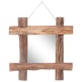 Natural recycled solid wood log mirror 50x50 cm by vidaXL, Mirrors - Ref: Foro24-283933, Price: 72,01 €, Discount: %