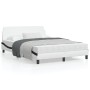 Estructura cama cabecero cuero sintético blanco negro 120x200cm de , Camas y somieres - Ref: Foro24-373164, Precio: 155,81 €,...