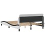 Estructura cama cabecero cuero sintético blanco negro 120x200cm de , Camas y somieres - Ref: Foro24-373164, Precio: 155,81 €,...