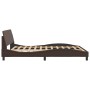 Estructura de cama cabecero cuero sintético marrón 160x200 cm de , Camas y somieres - Ref: Foro24-373220, Precio: 179,72 €, D...