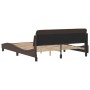 Estructura de cama cabecero cuero sintético marrón 160x200 cm de , Camas y somieres - Ref: Foro24-373220, Precio: 179,72 €, D...