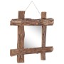 Natural recycled solid wood log mirror 50x50 cm by vidaXL, Mirrors - Ref: Foro24-283933, Price: 72,01 €, Discount: %