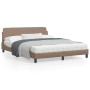 Estructura de cama cabecero cuero sintético capuchino 160x200cm de , Camas y somieres - Ref: Foro24-373222, Precio: 179,43 €,...