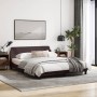 Bed frame with headboard in brown fabric 160x200 cm by , Beds and slatted bases - Ref: Foro24-373208, Price: 154,86 €, Discou...