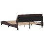 Estructura de cama con cabecero de tela marrón 160x200 cm de , Camas y somieres - Ref: Foro24-373208, Precio: 176,91 €, Descu...