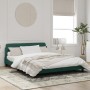 Dark green velvet bed frame with headboard 160x200 cm by , Beds and slatted bases - Ref: Foro24-373215, Price: 173,64 €, Disc...