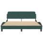 Dark green velvet bed frame with headboard 160x200 cm by , Beds and slatted bases - Ref: Foro24-373215, Price: 173,64 €, Disc...