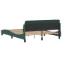 Dark green velvet bed frame with headboard 160x200 cm by , Beds and slatted bases - Ref: Foro24-373215, Price: 173,64 €, Disc...