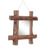 Natural recycled solid wood log mirror 50x50 cm by vidaXL, Mirrors - Ref: Foro24-283933, Price: 72,01 €, Discount: %