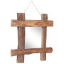 Natural recycled solid wood log mirror 50x50 cm by vidaXL, Mirrors - Ref: Foro24-283933, Price: 72,01 €, Discount: %