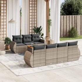 8-teiliges Gartensofa-Set und graue synthetische Rattankissen von , Gartensets - Ref: Foro24-3257243, Preis: 591,99 €, Rabatt: %