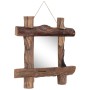 Natural recycled solid wood log mirror 50x50 cm by vidaXL, Mirrors - Ref: Foro24-283933, Price: 72,01 €, Discount: %